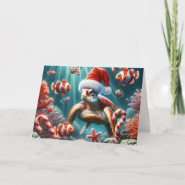 Tortuga marina con Gorra Navidad