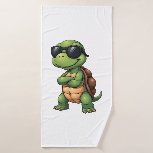 Tortuga Marina Dabbing Amante de los Animales Salv (Toalla de baño)