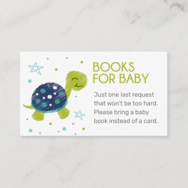 Tortuga marina trae tarjeta de libro juego de duch (Anverso)