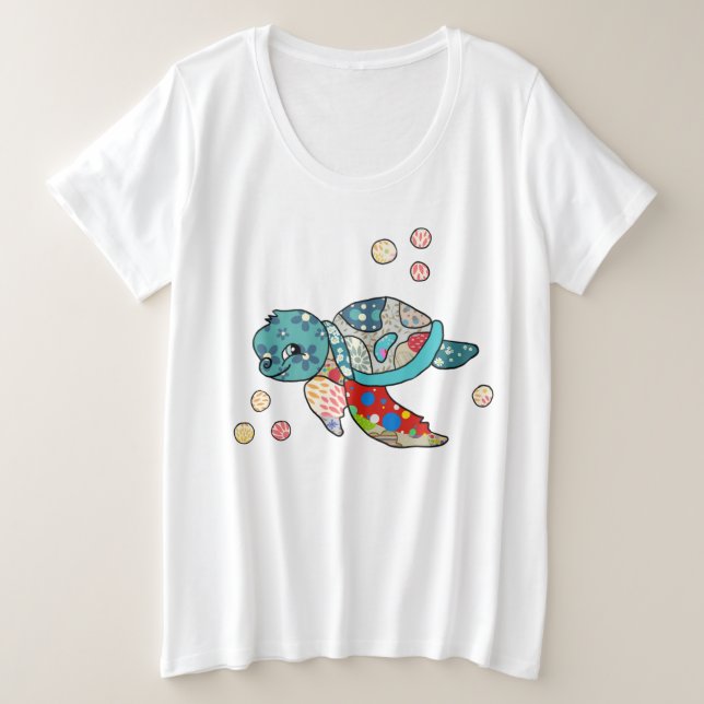 tortuga multicolor de agua (Anverso del diseño)