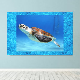 Tortuga nadando 60" x 40" Lienzo envolvente
