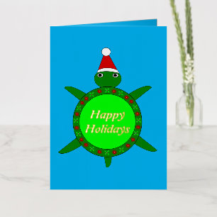 Tortuga Navideña Adorable con Caparazón Floral Per