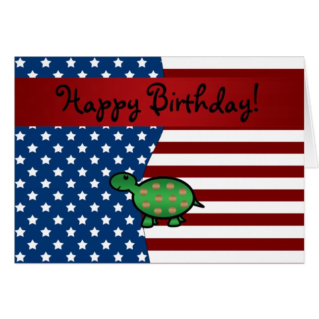 Tortuga patriótica conocida personalizada (Anverso (Horizontal))