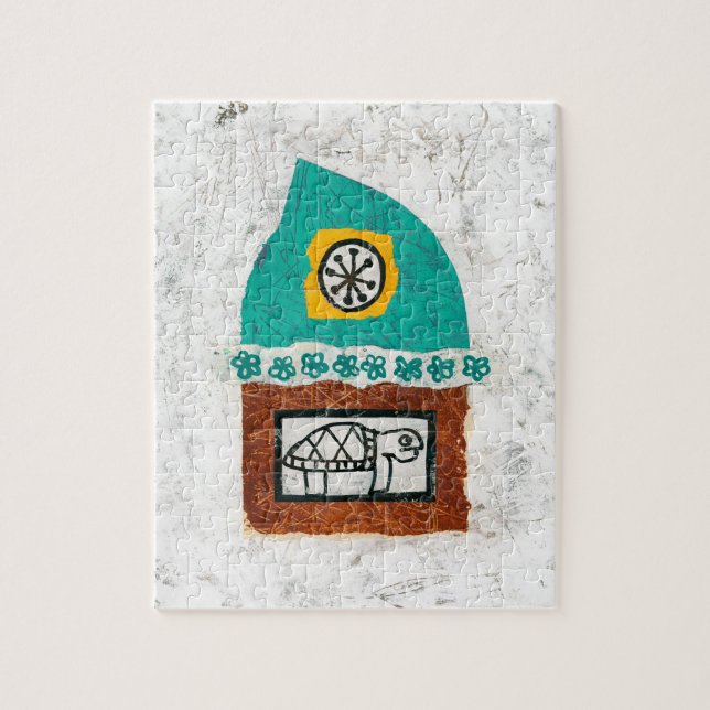 Tortuga Picando Para Luchar Contra El Rompecabezas (Vertical)