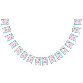 Tortuga rosa/bebé Baby Shower, pancarta de cola to