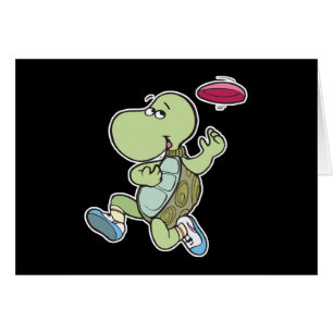 tortuga tocando frisbee