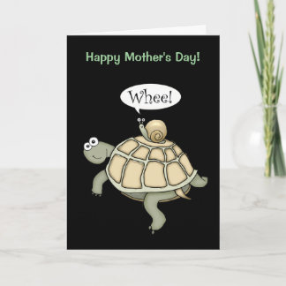 ¡Tortuga y caracol dónde! Tarjeta del Día de la Ma