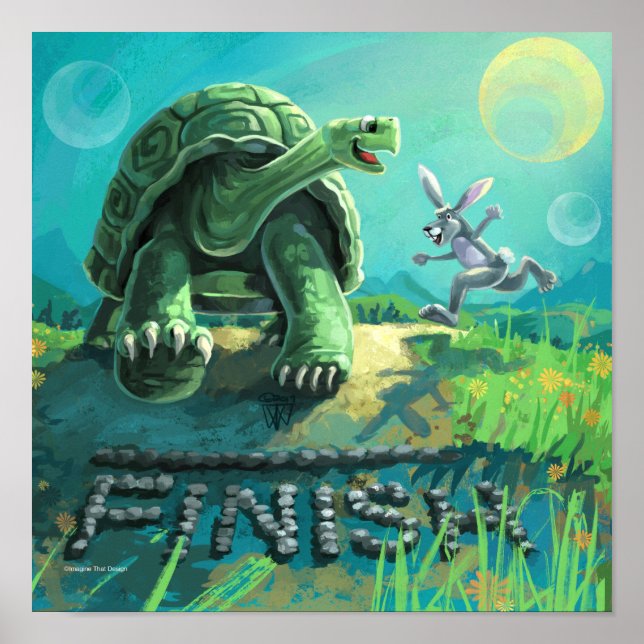 Tortuga y la liebre Arte (Frente)