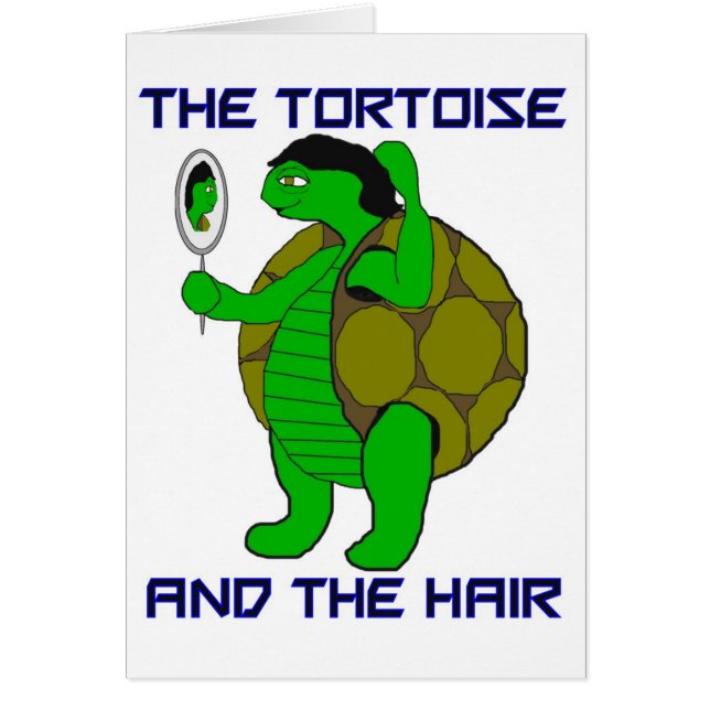 Tortuga y la tarjeta del pelo (espacio en blanco (Frente)