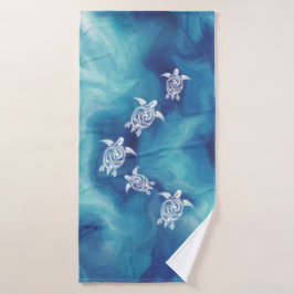 Tortugas Blancas en Océano Azul