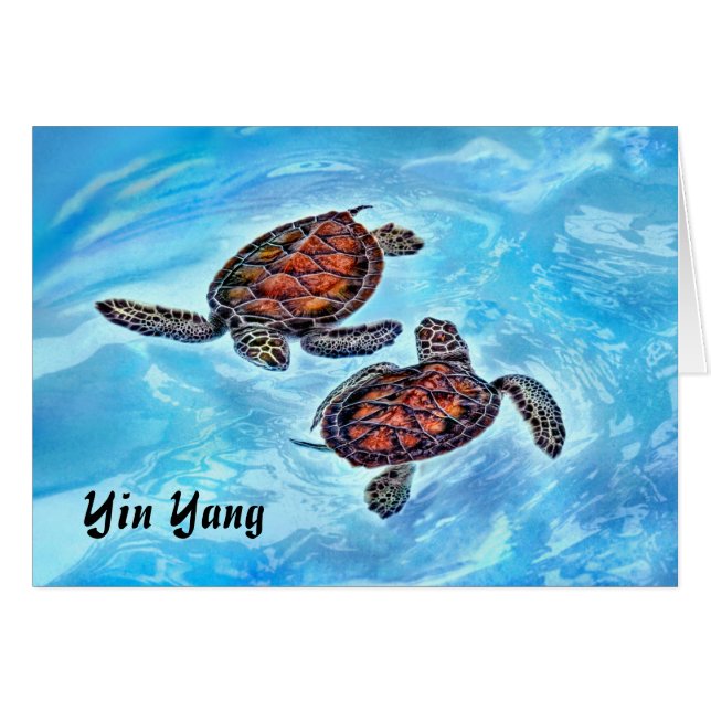 Tortugas de mar del bebé de Yin Yang (Anverso (Horizontal))