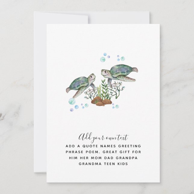 TORTUGAS DE MAR personalizadas (Anverso)