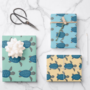 Tortugas marinas diseño juegos de papel de ajuste