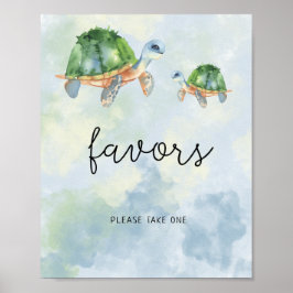 Tortugas marinas - Póster de favores