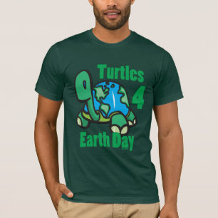 Tortugas para camiseta del Día de la Tierra