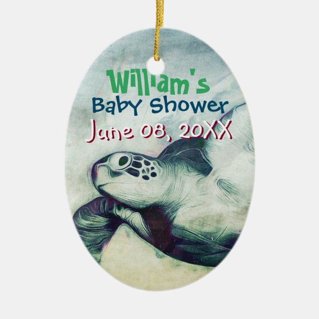 Tortugas voladoras del mar Verde | Ornamento (Frente)