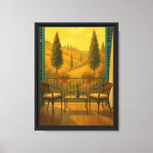 Toscana Balcony Ver Canvas Pared Arte Imprimir