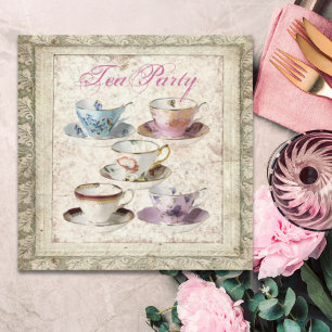 Toscana Country Bridal Shower Tea Party invitación