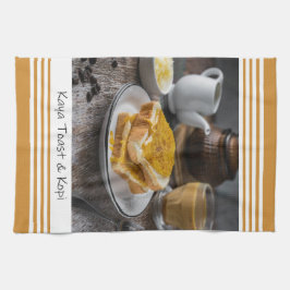 Tosta Kaya de Singapur y toalla de cocina de Kopi