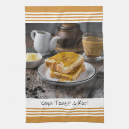Tosta Kaya de Singapur y toalla de cocina de Kopi