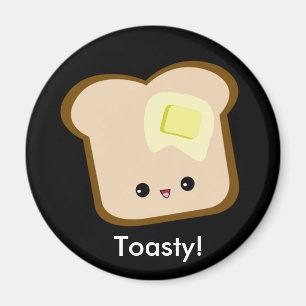 Tostada del kawaii lindo e imán toasty de la