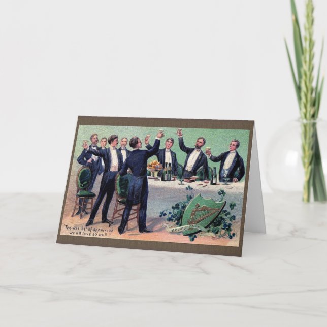 Tostada irlandesa victoriana Tarjeta del Día de Sa (Anverso)