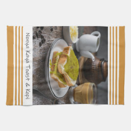 Tostada Nonya Kaya de Singapur y toalla de cocina 