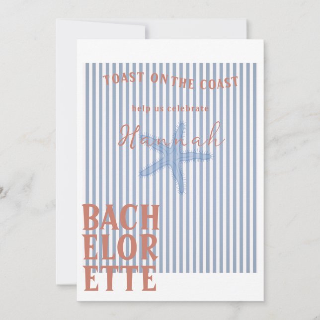 Tostadas en la invitación y detalles de la bachill (Anverso)