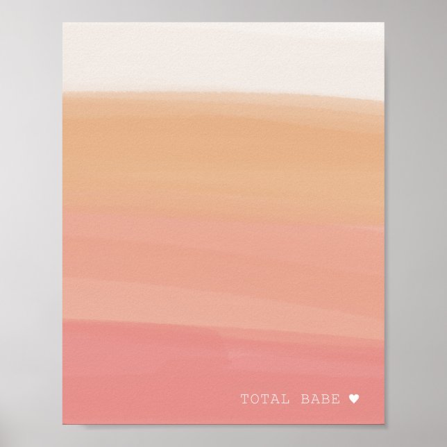 Total Babe Divertido Muro Arte Nursera Acuarela Ar (Frente)