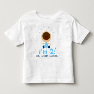 Totalmente terribles dos camisetas para niños pequ
