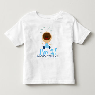 Totalmente terribles dos camisetas para niños pequ