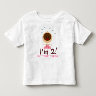 Totalmente terribles dos camisetas para niños pequ