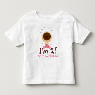 Totalmente terribles dos camisetas para niños pequ