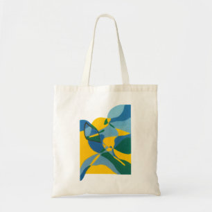 Tote abstracto de flujo azul - Bolsa artística mín