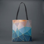 Tote al atardecer. Bolsa de tetas de patrón geomét<br><div class="desc">Tote al atardecer. Patrón simple geométrico multicolor. El naranja geométrico y la combinación de colores azules ayudan a que sus compras tengan un toque de color con esta bolsa de tocador.</div>