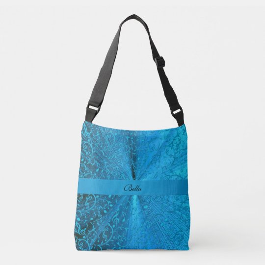 Tote azul elegante personalizado del diseño de las bolsa cruzada