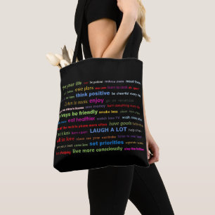 Tote Bag Colorful Resolutions Cita Bolsa De Regalo