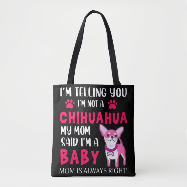 tote "CHIHUAHUA BABY" MAMÁ. BOLSA DE TELA (Anverso)