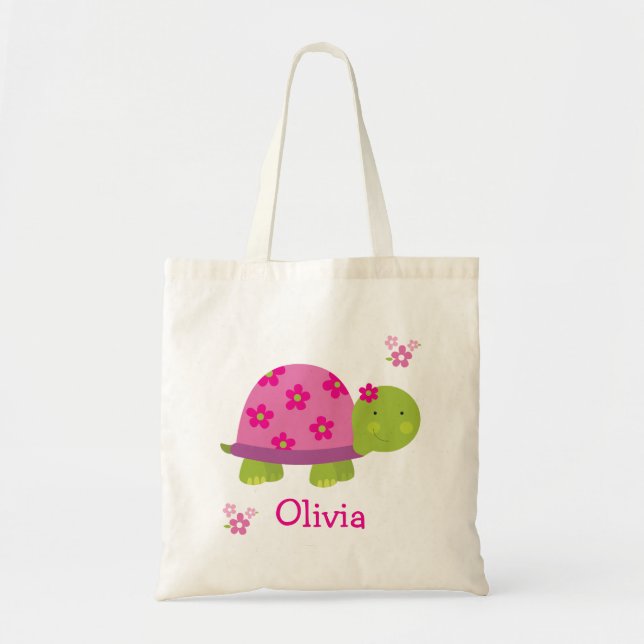 Tote de bolsa personalizada para tortuga corta par (Frente)