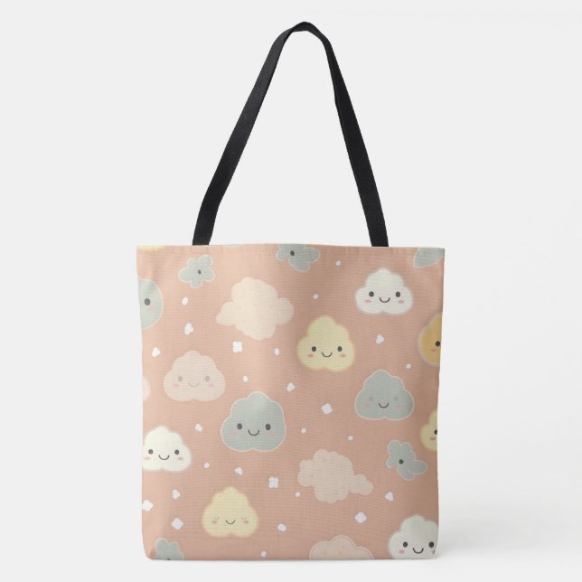 Tote de Fiesta del patrón de las nubes de la bolsa (Anverso)