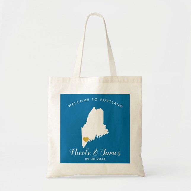 Tote de la bolsa de bienvenida de cualquier Boda p (Frente)