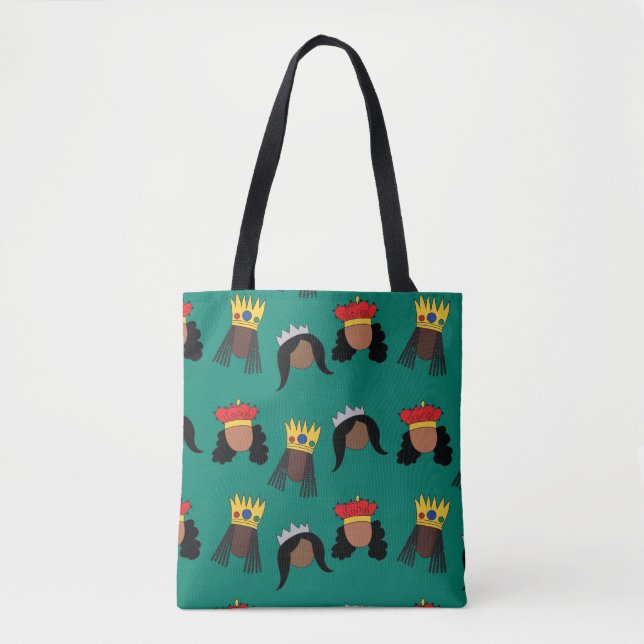 Tote de la bolsa de compras Black Queens (Anverso)