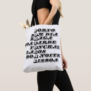 Tote de la bolsa de compras de Portugal. Buenos dí