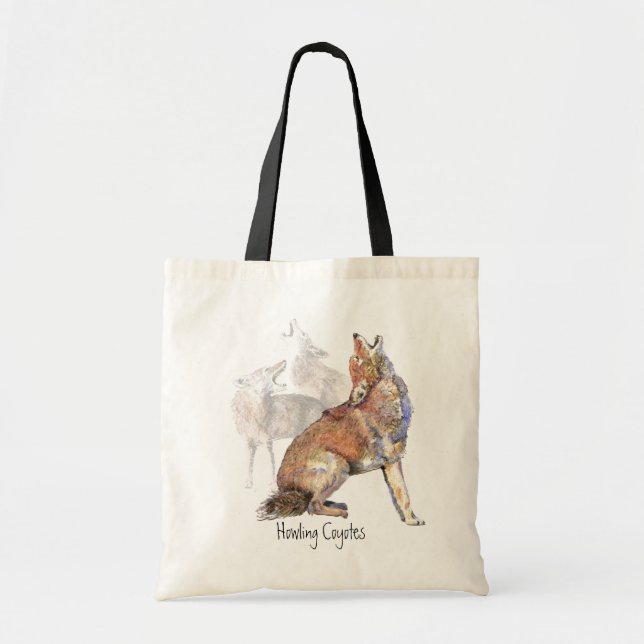 Tote de la bolsa de compras Howling Coyotes (Frente)