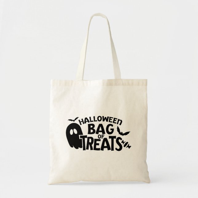 Tote de la Bolsa de Tratamientos de Halloween (Frente)