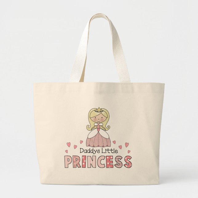 Tote de la pequeña princesa Daddys o bolsa de paña (Frente)