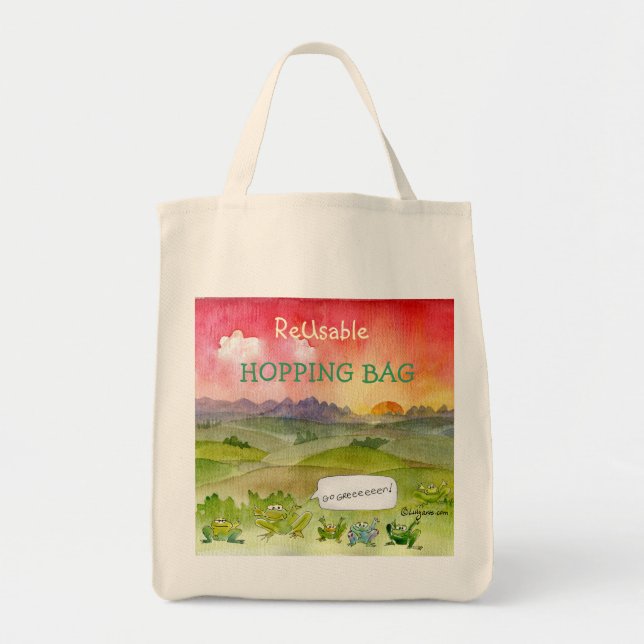 Tote de rangos de la bolsa de corte reutilizable (Frente)