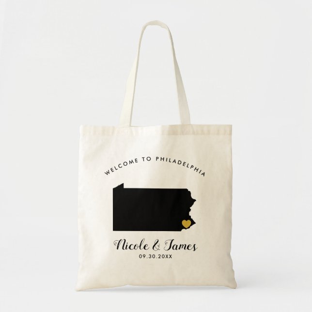 Tote del bolso de la recepción de la boda del (Frente)