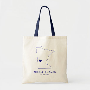 Tote del bolso de la recepción de la boda del map