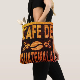 tote GUATEMALAN DE LA BOLSA DE CAFÉ "BURLAP"